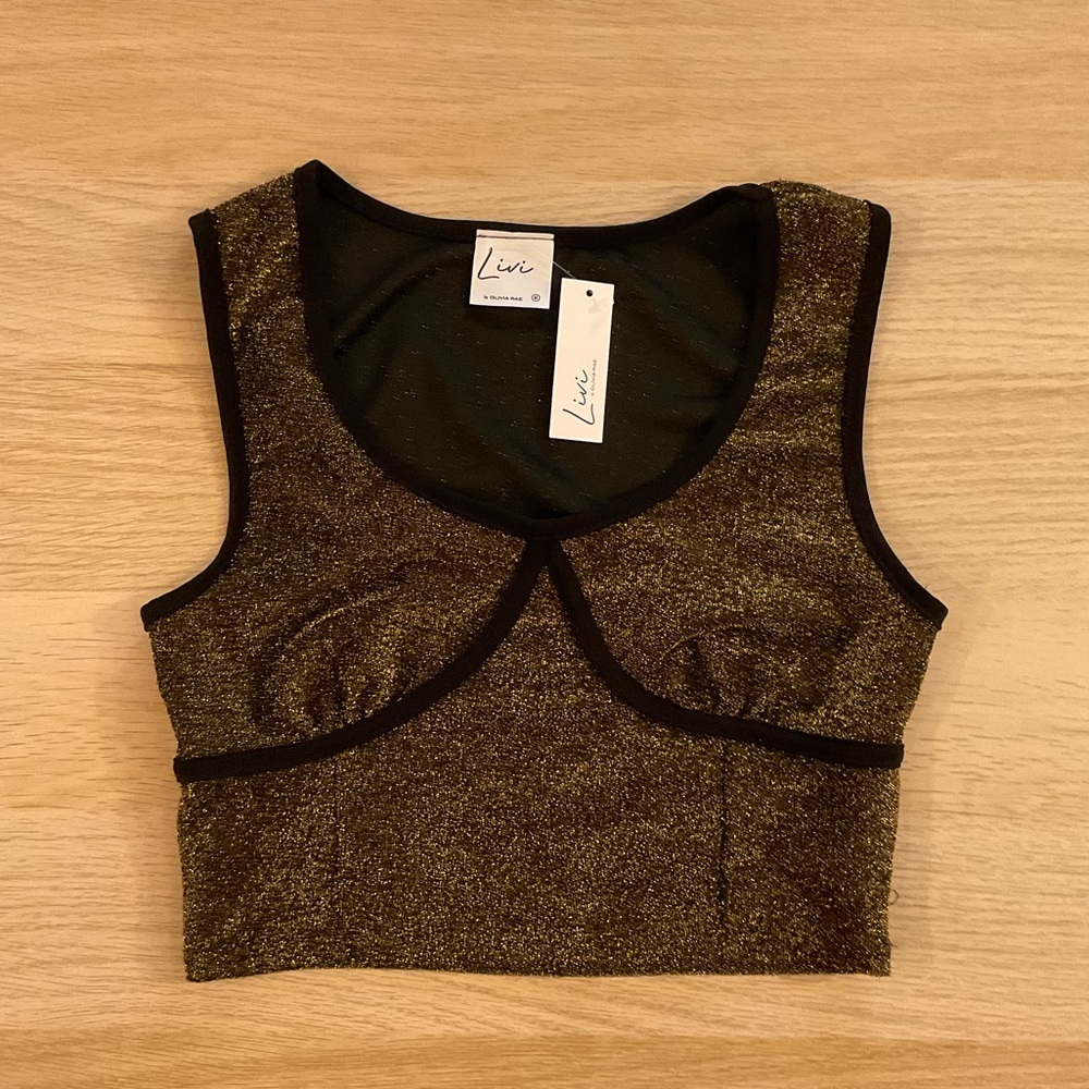 Gold Sparkly Crop